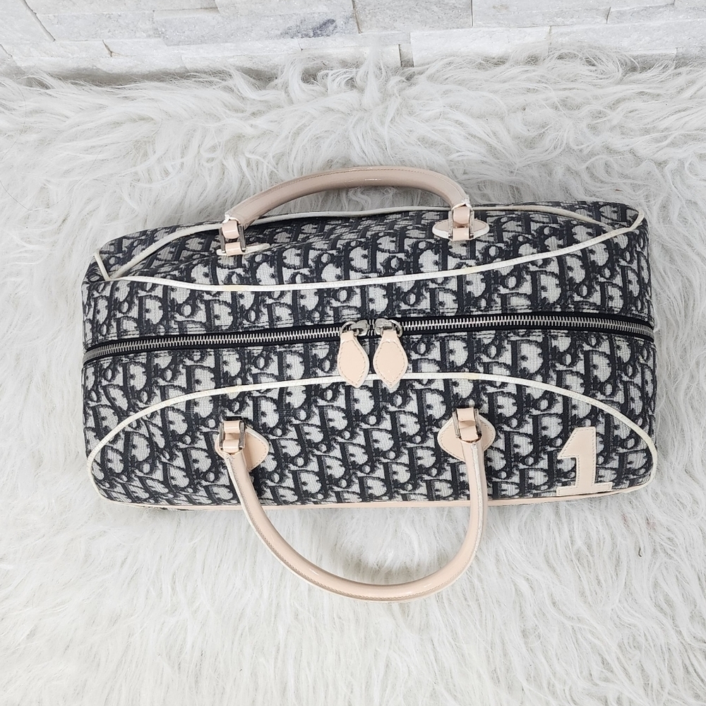 Auth Christian Dior Boston Bowling bag Diorissimo Girly Chic#1 Trotter Bag - Picture 5 of 13